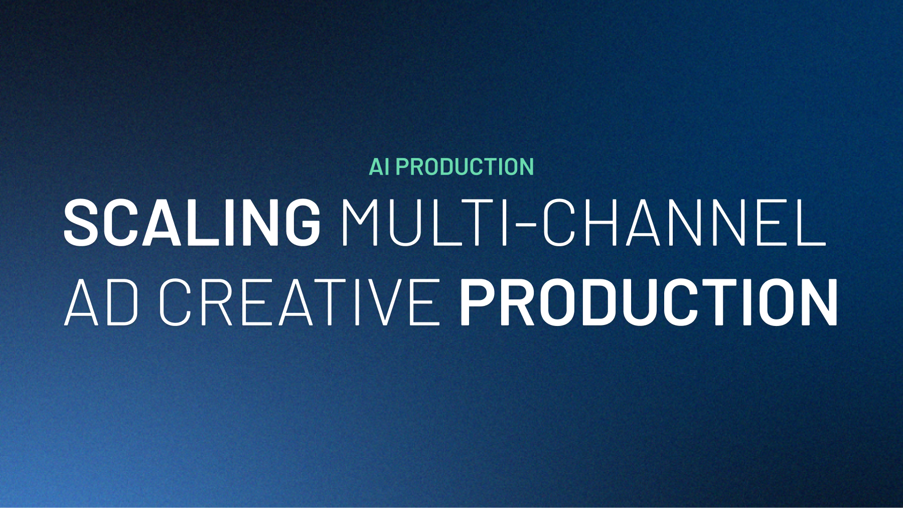 Scaling multi-channel ad creative production with AI